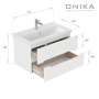 Тумба Onika Айленд 80 подвесная, белая (ум. Фостер 80)