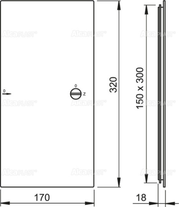 Дверца для ванной 150×300, белый Дверца для ванной 150×300, белый
