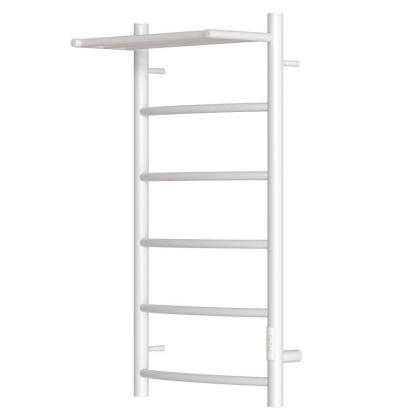 Полотенцесушитель электрический Point Афина PN04848PW П5 400x800 с полкой, диммер справа, белый Полотенцесушитель электрический Point Афина PN04848PW П5 400x800 с полкой, диммер справа, белый