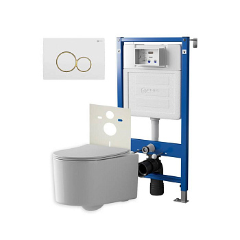 Сет: Система инсталляции Point Элемент для подвесного унитаза PN45120 + Клавиша смыва для инсталляции Point Виктория, белая/золото, PN44061WG + Унитаз подвесной Point Веста безободковый, белый, сиденье дюропласт, микролифт, быстросъем. PN41701 Сет: Система инсталляции Point Элемент для подвесного унитаза PN45120 + Клавиша смыва для инсталляции Point Виктория, белая/золото, PN44061WG + Унитаз подвесной Point Веста безободковый, белый, сиденье дюропласт, микролифт, быстросъем. PN41701