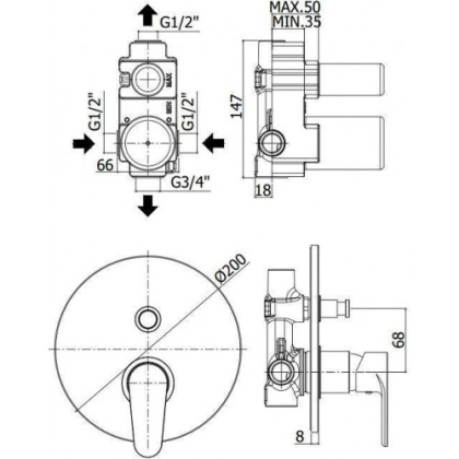 Душевой комплект Paffoni Green 5 в 1 (сет 9)