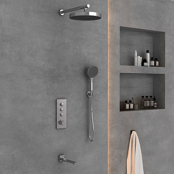 Душевой комплект VSFW-433TI2CH встраиваемый, хром