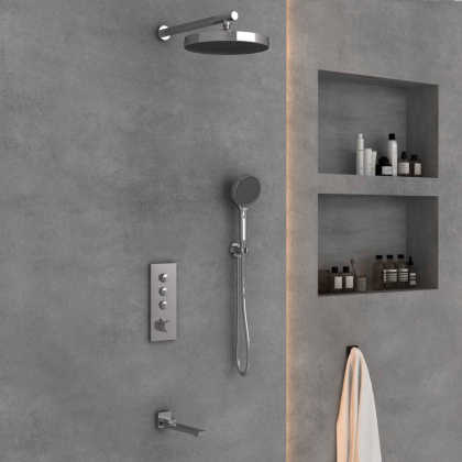 Душевой комплект VSFW-433TI2CH встраиваемый, хром