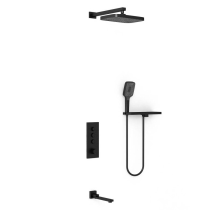 Душевой комплект VSFW-431T1RMB встраиваемый, термостатический, 3 режима, черный