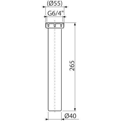 Патрубок с накидной гайкой 6/4" и штуцером