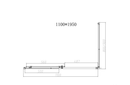 Душевой уголок Slim-N VSR-4SN8011CGB, 1100*800, хром, стекло тонированное Душевой уголок Slim-N VSR-4SN8011CGB, 1100*800, хром, стекло тонированное