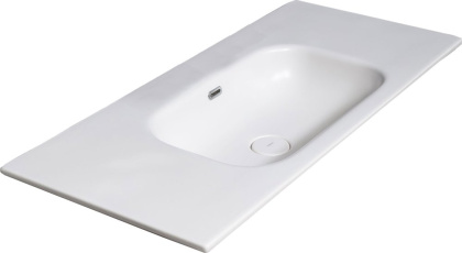 Столешница моноблок Vallessi 120 глянец белая керамика