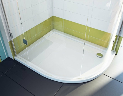 Душевой поддон из искусственного камня Эстет Омега 100х80 L ФР-00000768 Белый