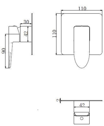 Смеситель для душа скрытого монтажа OMNIRES SIENA SN7345CR (хром)