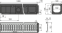 Дренажный канал 100 мм с пластиковой рамой и оцинкованной решеткой „C“ профиль A15