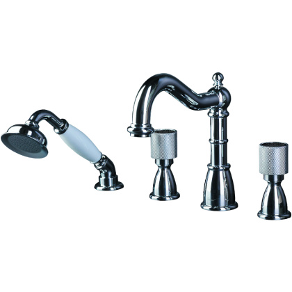 Смеситель врезной 4 отв. ROYAL CRYSTAL, хром_Комплект Смеситель врезной 4 отв. ROYAL CRYSTAL, хром_Комплект