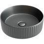 Умывальник чаша накладная круглая (цвет Темный Антрацит Матовый) Element 360*360*115мм