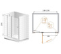 ELENA-W-B-12-120-P-Cr-L Душевая дверь