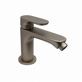 Смеситель для биде OLE однорычажный с донным клапаном, титановый атласный Смеситель для биде OLE однорычажный с донным клапаном, титановый атласный