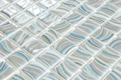 Стеклянная мозаика 7804 Glitter Grey 25x25, Glitter