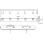 Вешалка для полотенец Bemeta Via 135006252 Хром, с 5 крючками