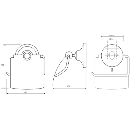 Держатель туалетной бумаги с крышкой