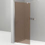LIBERTA-L-1-80-120-BR-Cr Душевая перегородка с односторонним входом, стекло бронза, профиль хром, 800x1200x1950 мм