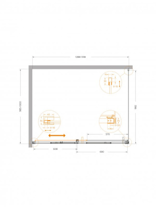 Душевой уголок CEZARES PLANE-AH-1-160/100-C-BORO