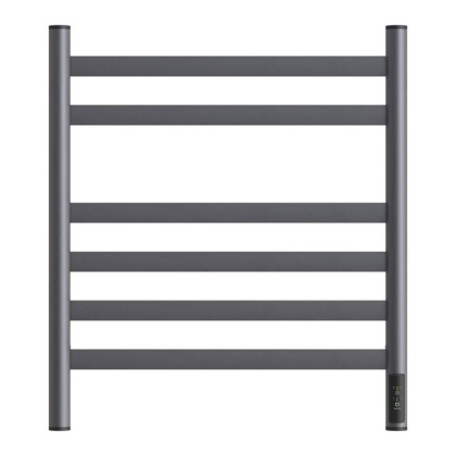 Полотенцесушитель электрический Point Селена PN16856GR П6 500x600, диммер справа, графит премиум Полотенцесушитель электрический Point Селена PN16856GR П6 500x600, диммер справа, графит премиум