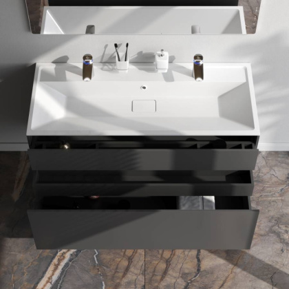 База под раковину подвесная, 60х120,8х49,2 см, серая, M50AFHX1203GM