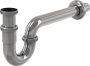 Сифон для умывальника DN32, U-форма с накидной гайкой 5/4", металл