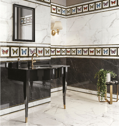 Плитка Victorian Marble Black GLS 7R 2Q 40х120 Плитка Victorian Marble Black GLS 7R 2Q 40х120