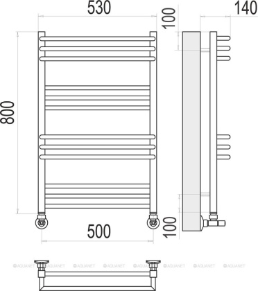 Полотенцесушитель Terminus Кельн П12 500х800