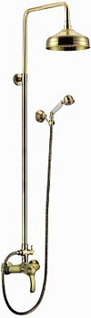 LIRA-M-CD-02 Душевая стойка со смесителем для верхнего и ручного душа, бронза LIRA-M-CD-02 Душевая стойка со смесителем для верхнего и ручного душа, бронза