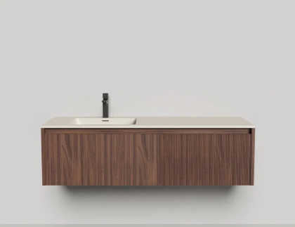 Подвесная тумба Domino 1400, шпон, под встраиваемую раковину