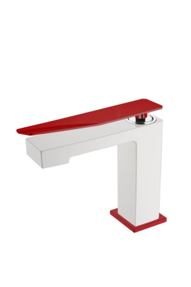 Смеситель для раковины низкий Boheme Q White-Red Смеситель для раковины низкий Boheme Q White-Red