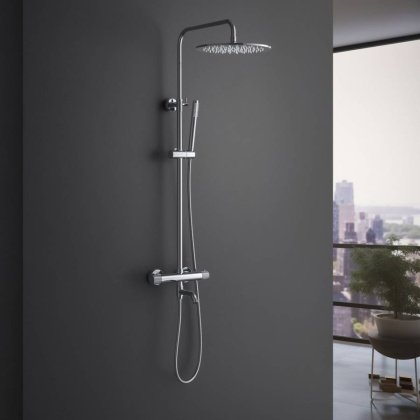 Душевая стойка Timo Saona SX-2380/00, с термостатом, хром