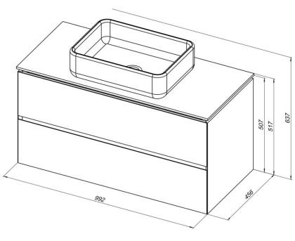 Тумба под раковину Allen Brau Infinity 100 1.21003.PWM папирус матовый