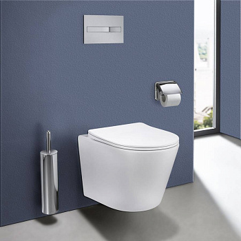 Унитаз подвесной Piatti VT1-11 безободковый, цвет белый, ультратонкое soft-close сиденье