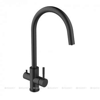 Смеситель для кухни Agger Zest A0700744 с каналом питьевой воды, матовый черный