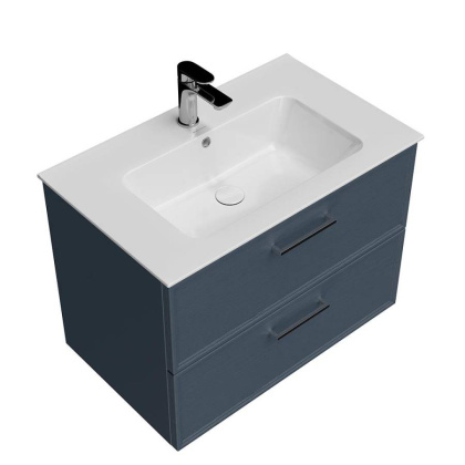 Тумба PIANO Classic подвесная 75 см, 2 ящика, ясень синий матовый PIA.CL.75\BLU.M Тумба PIANO Classic подвесная 75 см, 2 ящика, ясень синий матовый PIA.CL.75\BLU.M