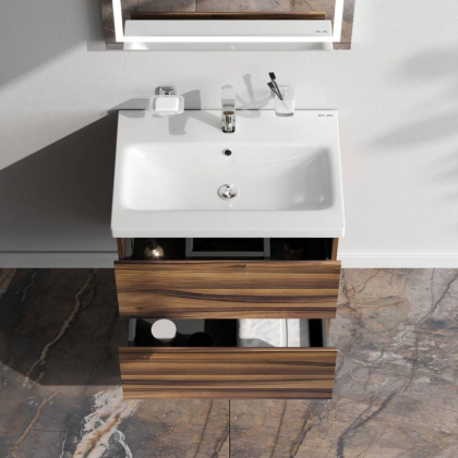 База под раковину, подвесная, 60 см, 2 ящика, орех M90FHX0602HF