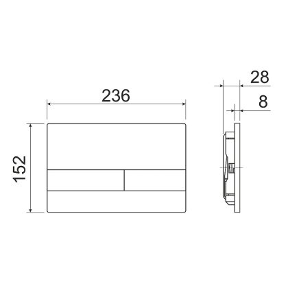 Система инсталляции для унитазов CERAMICANOVA Envision с кнопкой смыва Flat цвет хром матовый, креплениями, арт. CN1002M