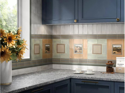 Монтальбано зелёный светлый матовый 7,4x15x0,69