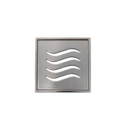 13000080 Точечный трап 150х150 мм Confluo Standard Tide 3 Mask, металл с перфорацией Tide (Волна), с рамкой Исполнение: Хром 