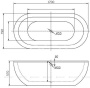 Акриловая ванна BELBAGNO BB13-1700, 1700x790x580 Акриловая ванна BELBAGNO BB13-1700, 1700x790x580