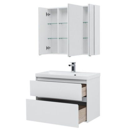 Мебель для ванной Aquanet Гласс 90 белый