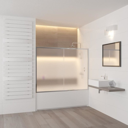 Шторка на ванну RGW Screens SC-62 150x150 01116215-21 профиль Хром стекло матовое-сатинат