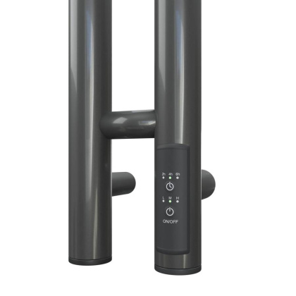 Полотенцесушитель электрический Point Деметра PN12812GB П3 80x1200 диммер справа, графит блеск Полотенцесушитель электрический Point Деметра PN12812GB П3 80x1200 диммер справа, графит блеск