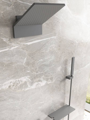 Душевой комплект Futura VSFW-2F11TGM термостатический встраиваемый, 3 режима, вороненая сталь