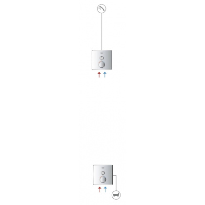 Термостат для душа Grohe Grohtherm SmartControl 29123000 хром Термостат для душа Grohe Grohtherm SmartControl 29123000 хром