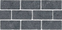 Бордюр Роверелла серый темный мозаичный 34,5x14,7x0,9