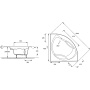 Акриловая ванна E6045RU-00 Jacob Delafon Presquile белый (145см*145см)угловая, шт Акриловая ванна E6045RU-00 Jacob Delafon Presquile белый (145см*145см)угловая, шт