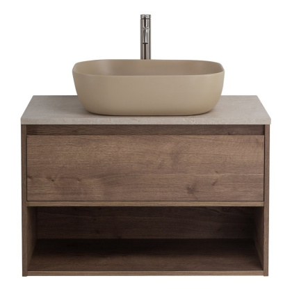 Тумба c раковиной подвесная с одним ящиком и одной открытой полкой BelBagno KRAFT 90 Bianco Opaco, раковина белая Тумба c раковиной подвесная с одним ящиком и одной открытой полкой BelBagno KRAFT 90 Bianco Opaco, раковина белая