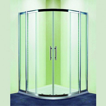 Душевой уголок RGW HO-511, 030651122-11, 120 х 120 x 195 см, четверть круга, дверь раздвижная, стекло прозрачное, хром